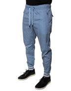 Dolce & Gabbana Blue Cotton Jogger Sweatpants Pants - Eljoys Fashion 
