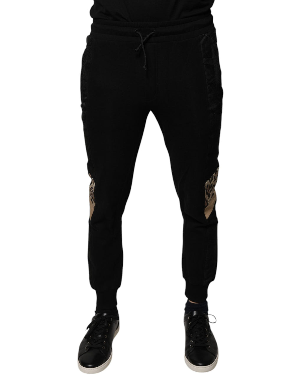 Dolce & Gabbana Black Leopard Slim Fit Jogger Pants - Eljoys Fashion 
