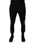 Dolce & Gabbana Black Leopard Slim Fit Jogger Pants - Eljoys Fashion 
