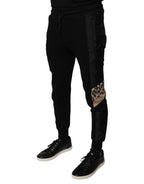 Dolce & Gabbana Black Leopard Slim Fit Jogger Pants - Eljoys Fashion 
