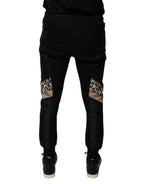 Dolce & Gabbana Black Leopard Slim Fit Jogger Pants - Eljoys Fashion 