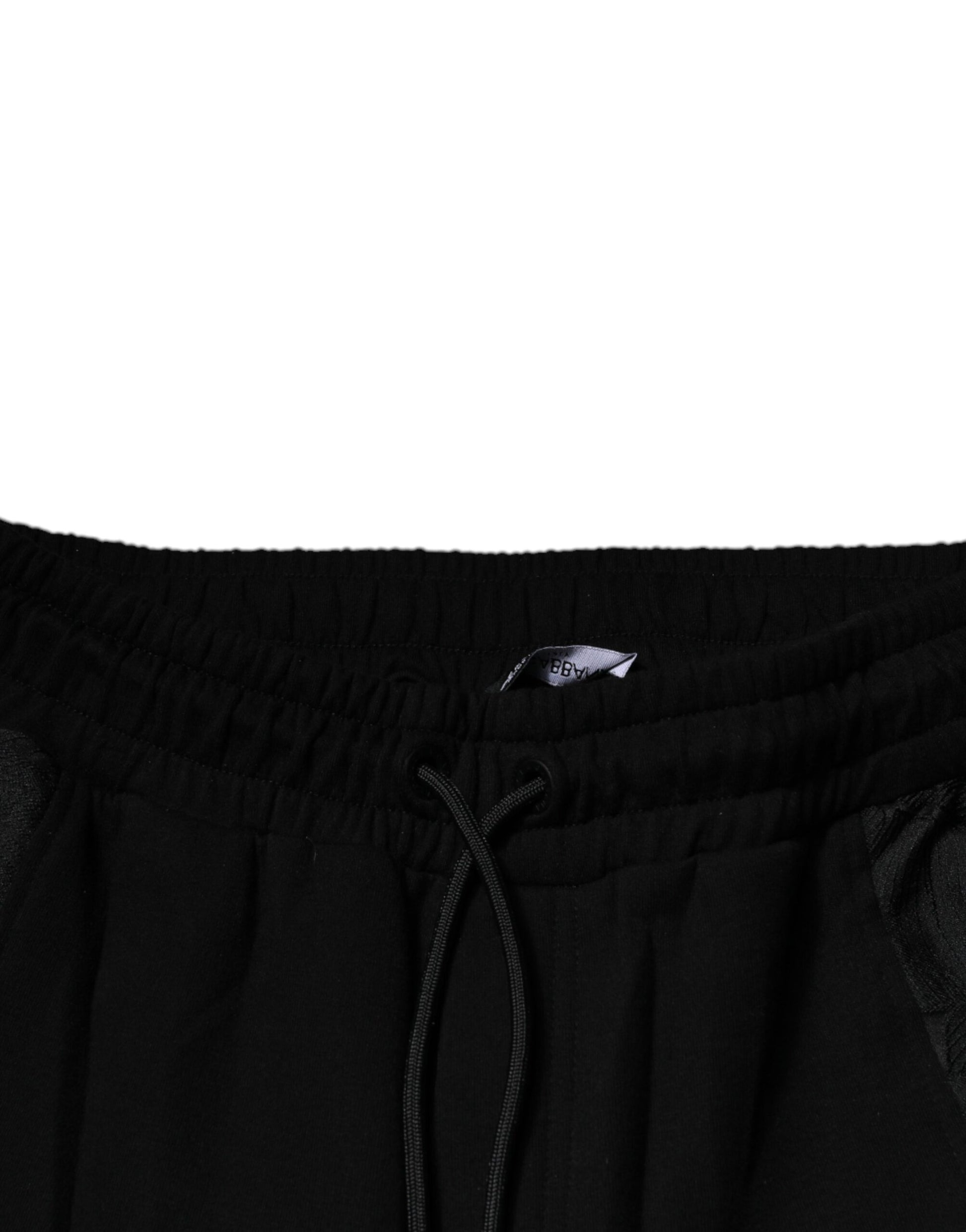 Dolce & Gabbana Black Leopard Slim Fit Jogger Pants Dolce & Gabbana