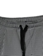 Dolce & Gabbana Black White Houndstooth Skinny Dress Pants - Eljoys Fashion 
