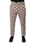 Dolce & Gabbana Beige Logo Cotton Skinny Denim Jeans Dolce & Gabbana
