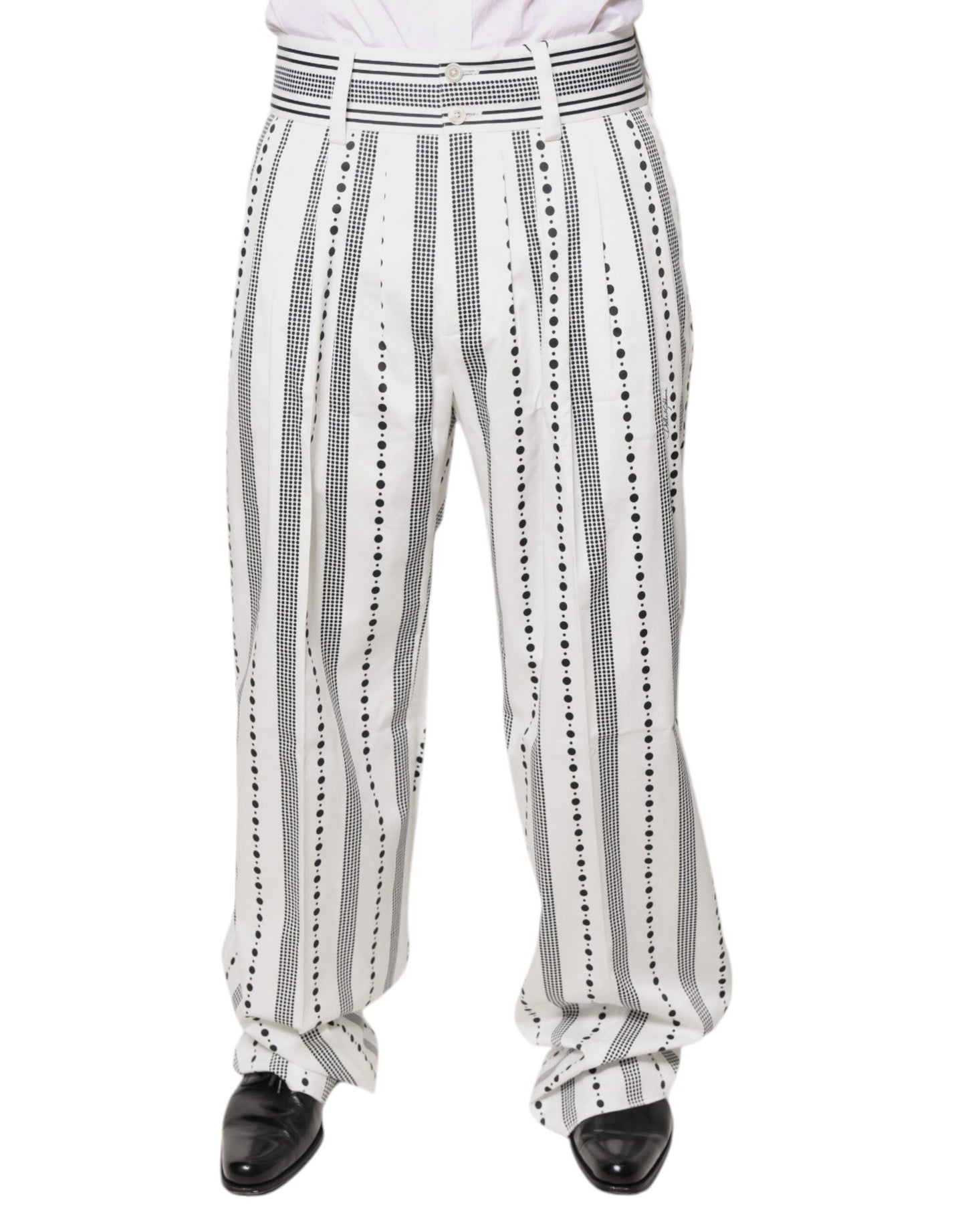 Dolce & Gabbana White Straight Formal Dress Pants Dolce & Gabbana
