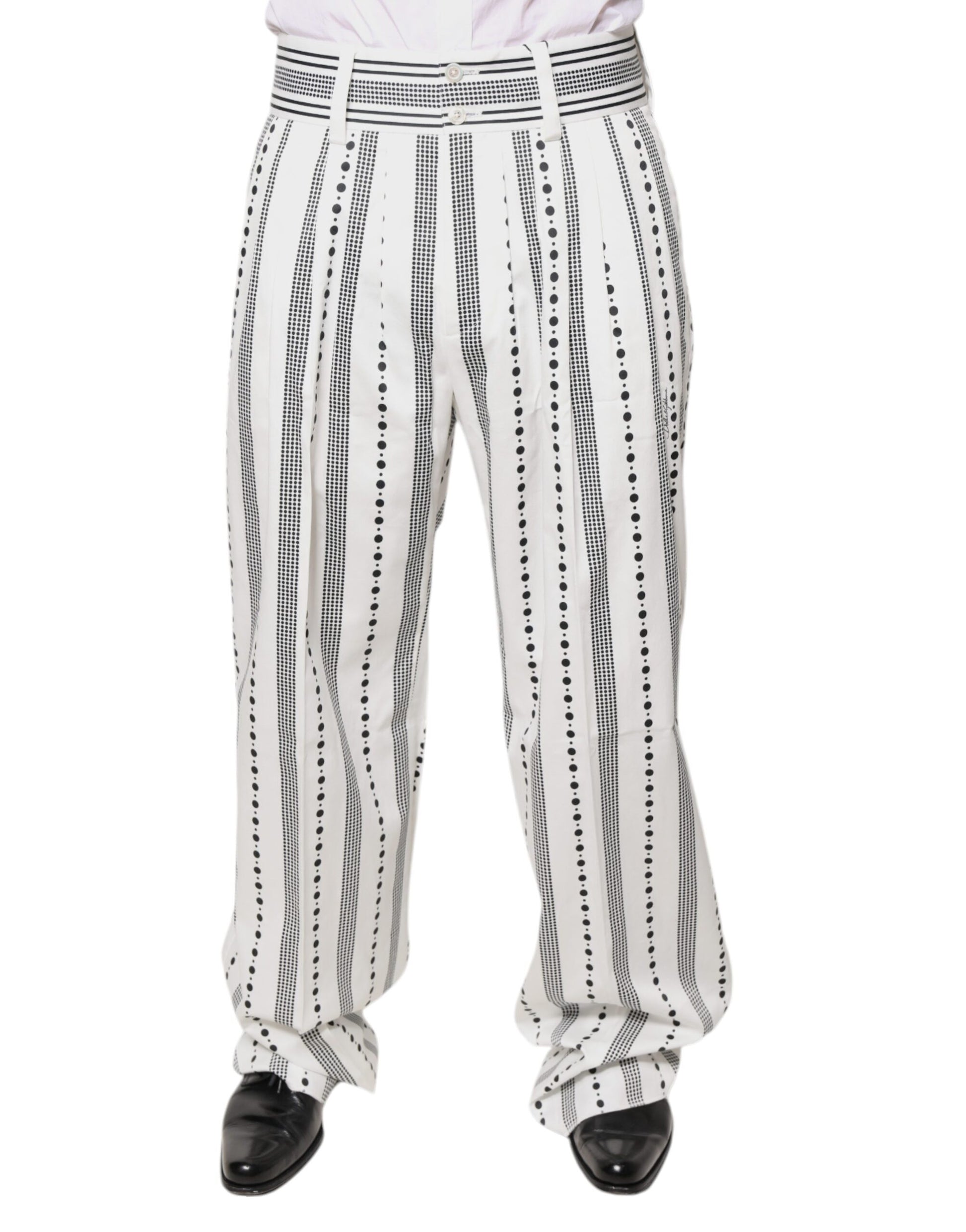 Dolce & Gabbana White Straight Formal Dress Pants Dolce & Gabbana