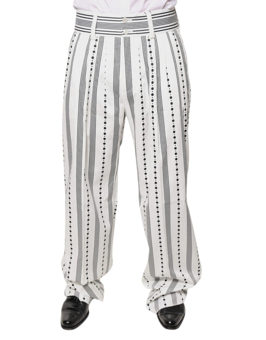 Dolce & Gabbana White Straight Formal Dress Pants Dolce & Gabbana