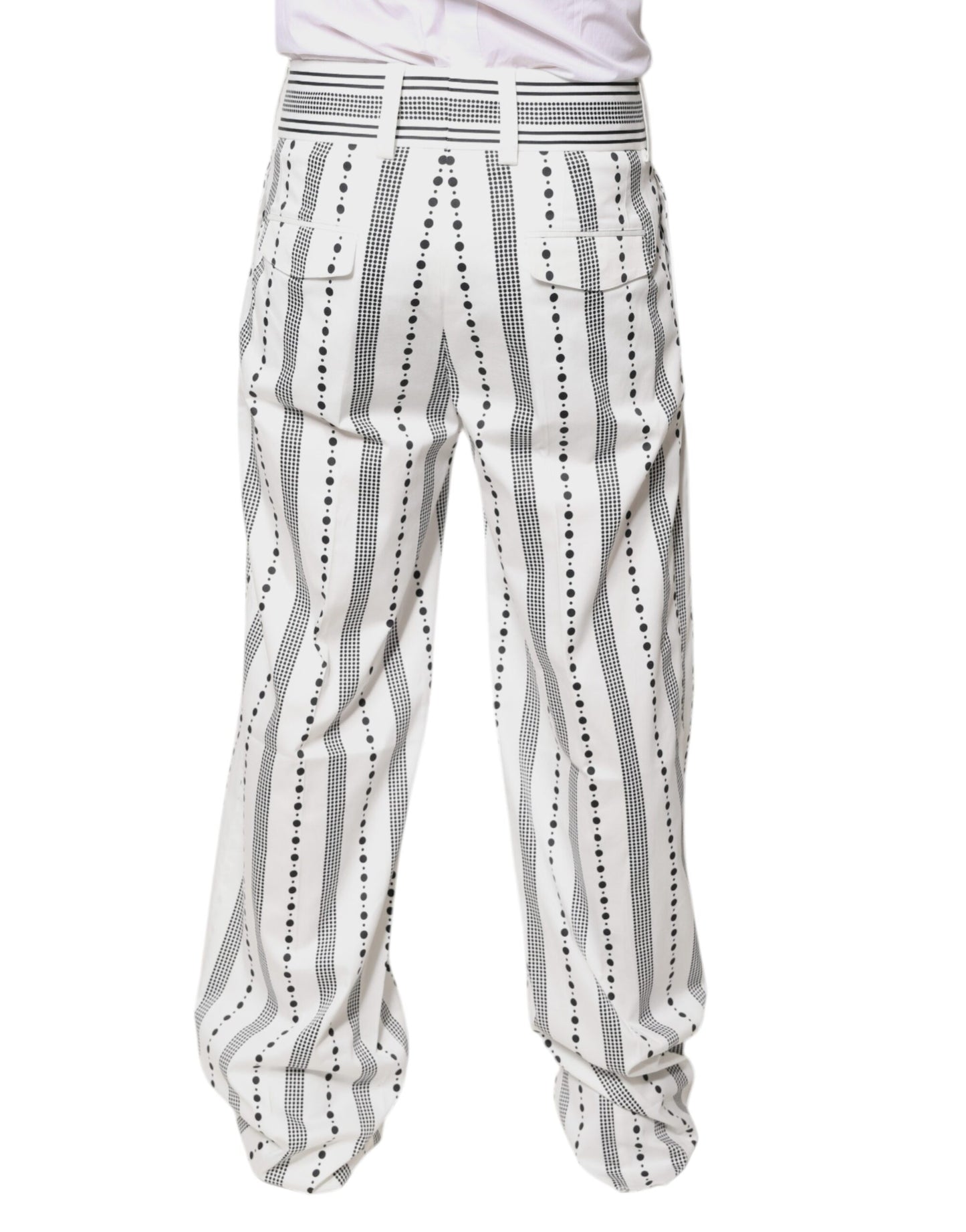 Dolce & Gabbana White Straight Formal Dress Pants Dolce & Gabbana