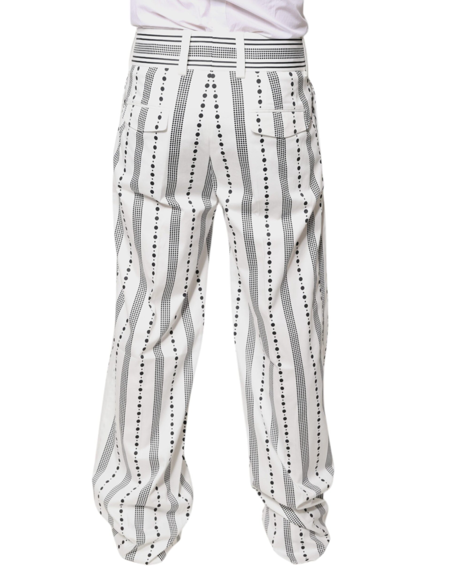Dolce & Gabbana White Straight Formal Dress Pants Dolce & Gabbana