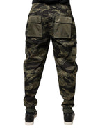 Dolce & Gabbana Green Cotton Jogger Cargo Pants - Eljoys Fashion 