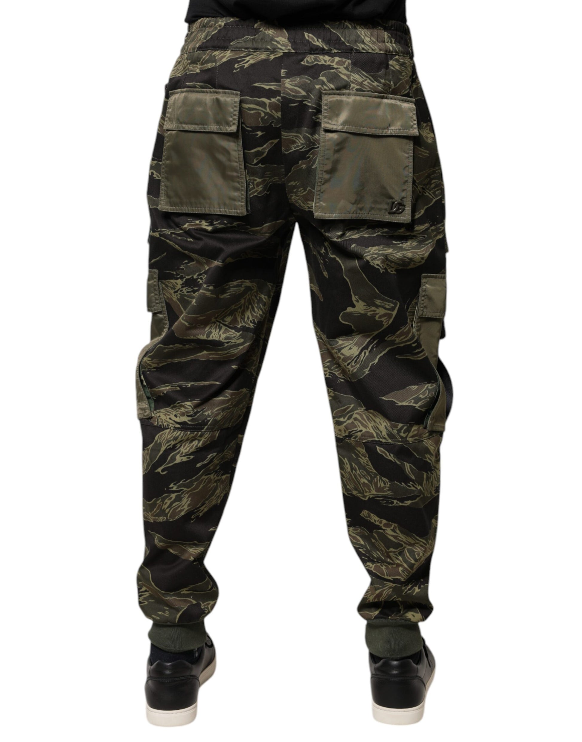 Dolce & Gabbana Green Cotton Jogger Cargo Pants Dolce & Gabbana