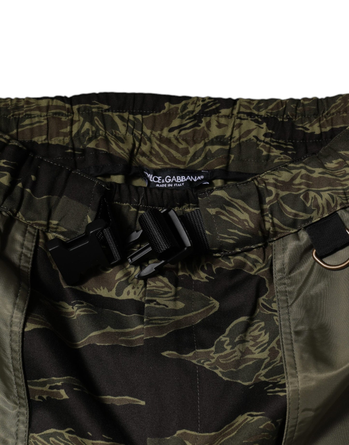 Dolce & Gabbana Green Cotton Jogger Cargo Pants Dolce & Gabbana