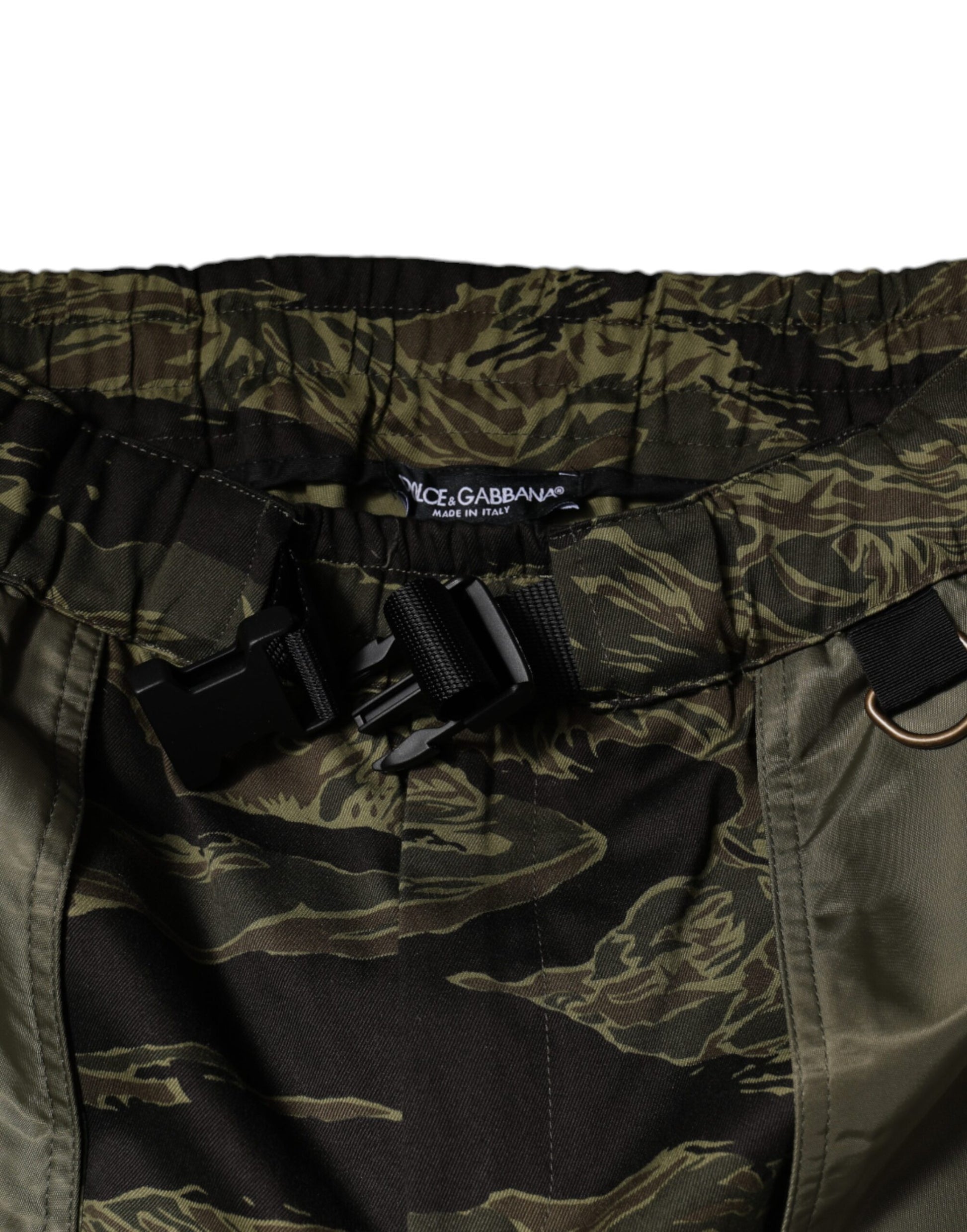 Dolce & Gabbana Green Cotton Jogger Cargo Pants Dolce & Gabbana