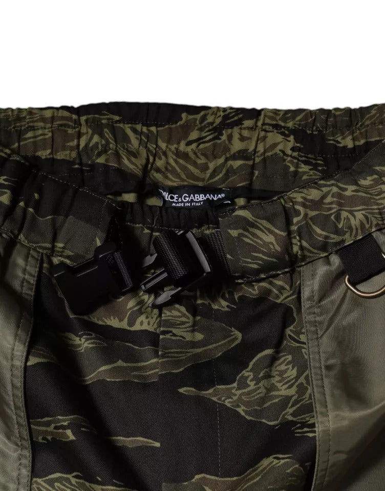 Dolce & Gabbana Green Cotton Jogger Cargo Pants Dolce & Gabbana