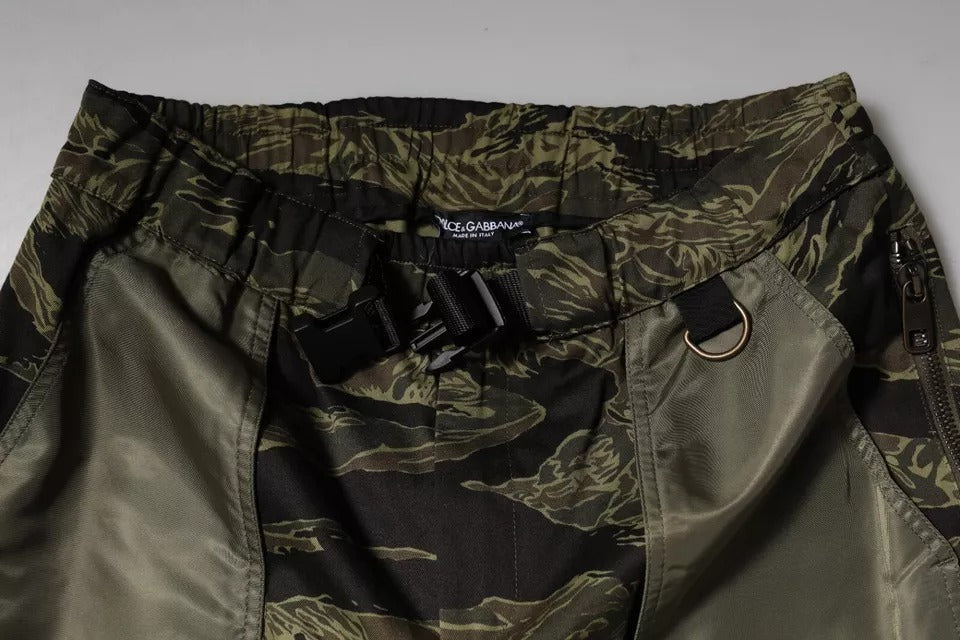 Dolce & Gabbana Green Cotton Jogger Cargo Pants - Eljoys Fashion 