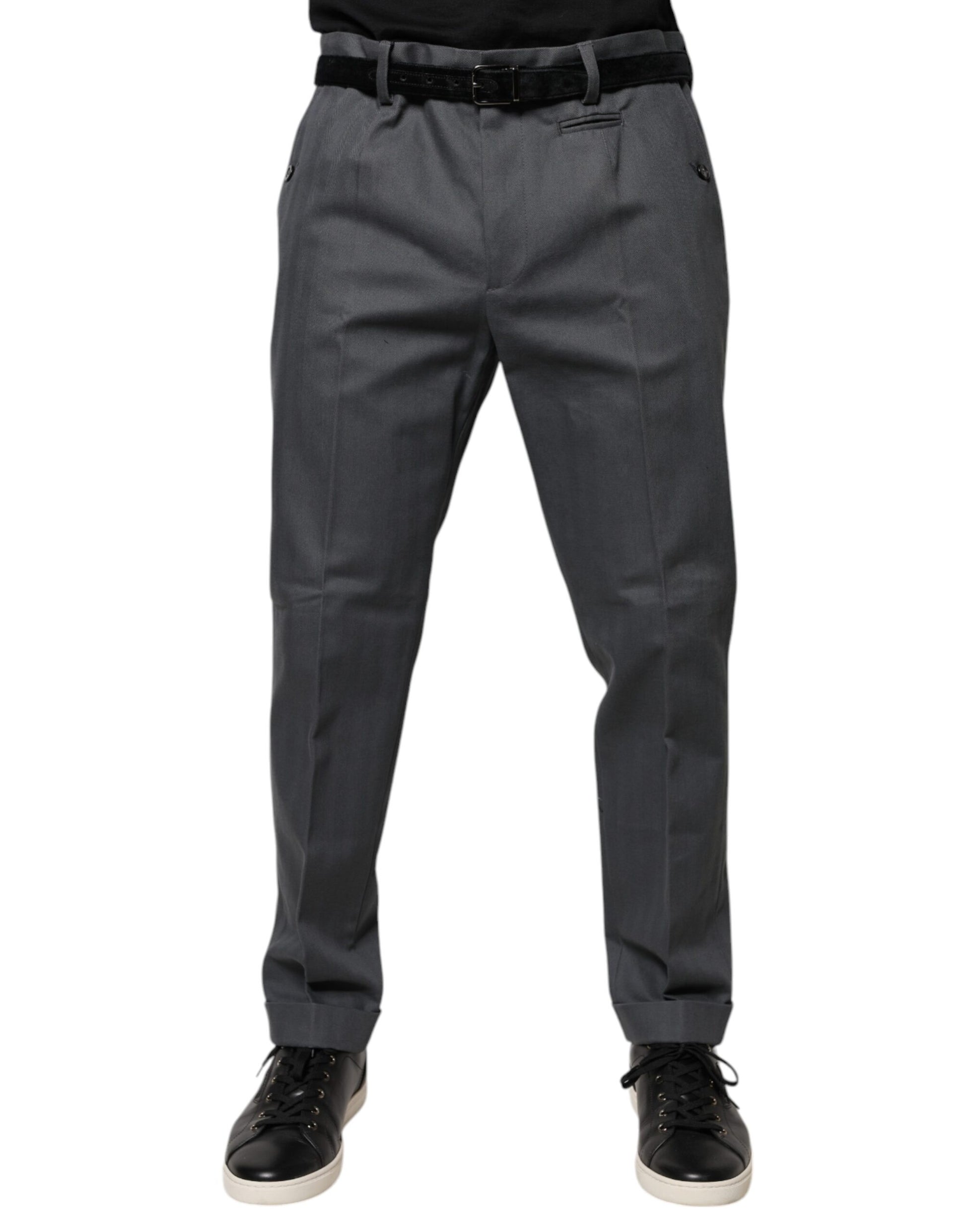Dolce & Gabbana Gray Tapered Formal Dress Pants Dolce & Gabbana