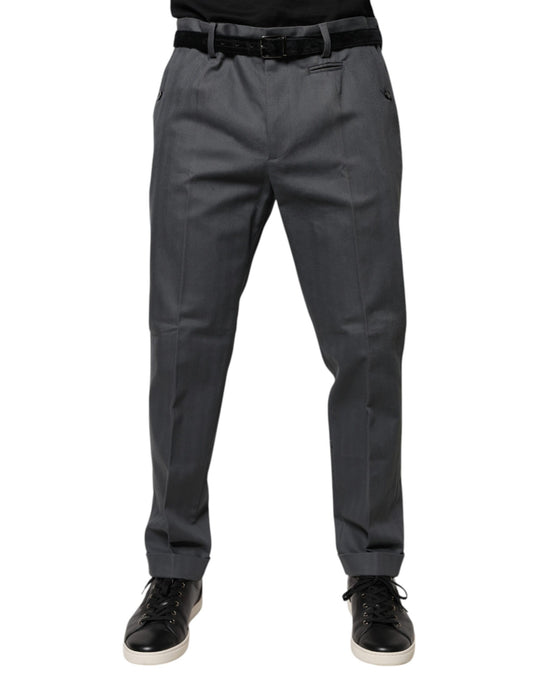 Dolce & Gabbana Gray Tapered Formal Dress Pants Dolce & Gabbana