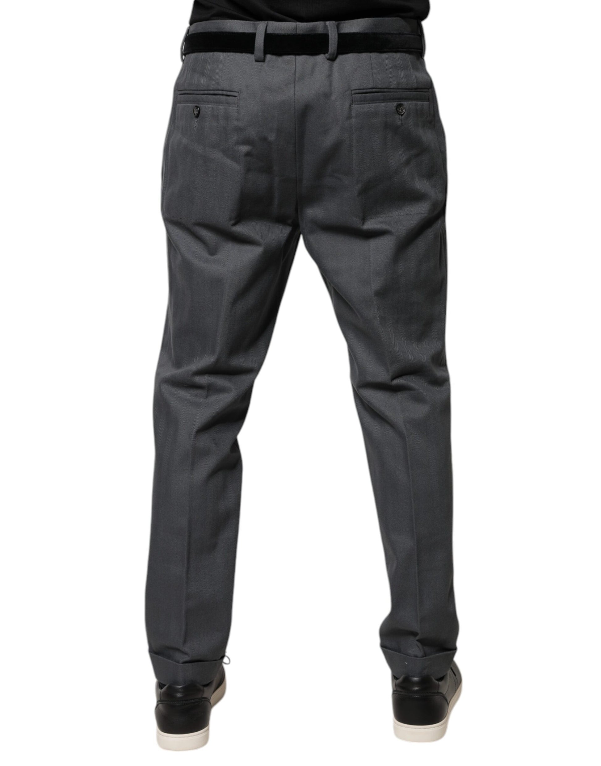 Dolce & Gabbana Gray Tapered Formal Dress Pants Dolce & Gabbana