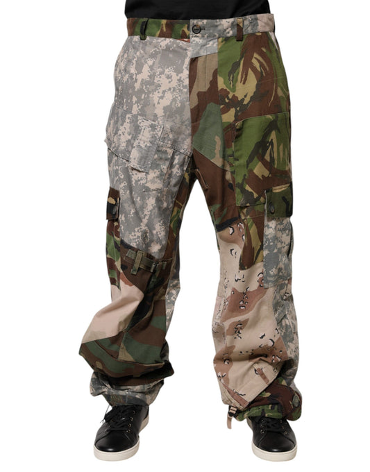 Dolce & Gabbana Multicolor Patchwork Camouflage Cargo Pants Dolce & Gabbana