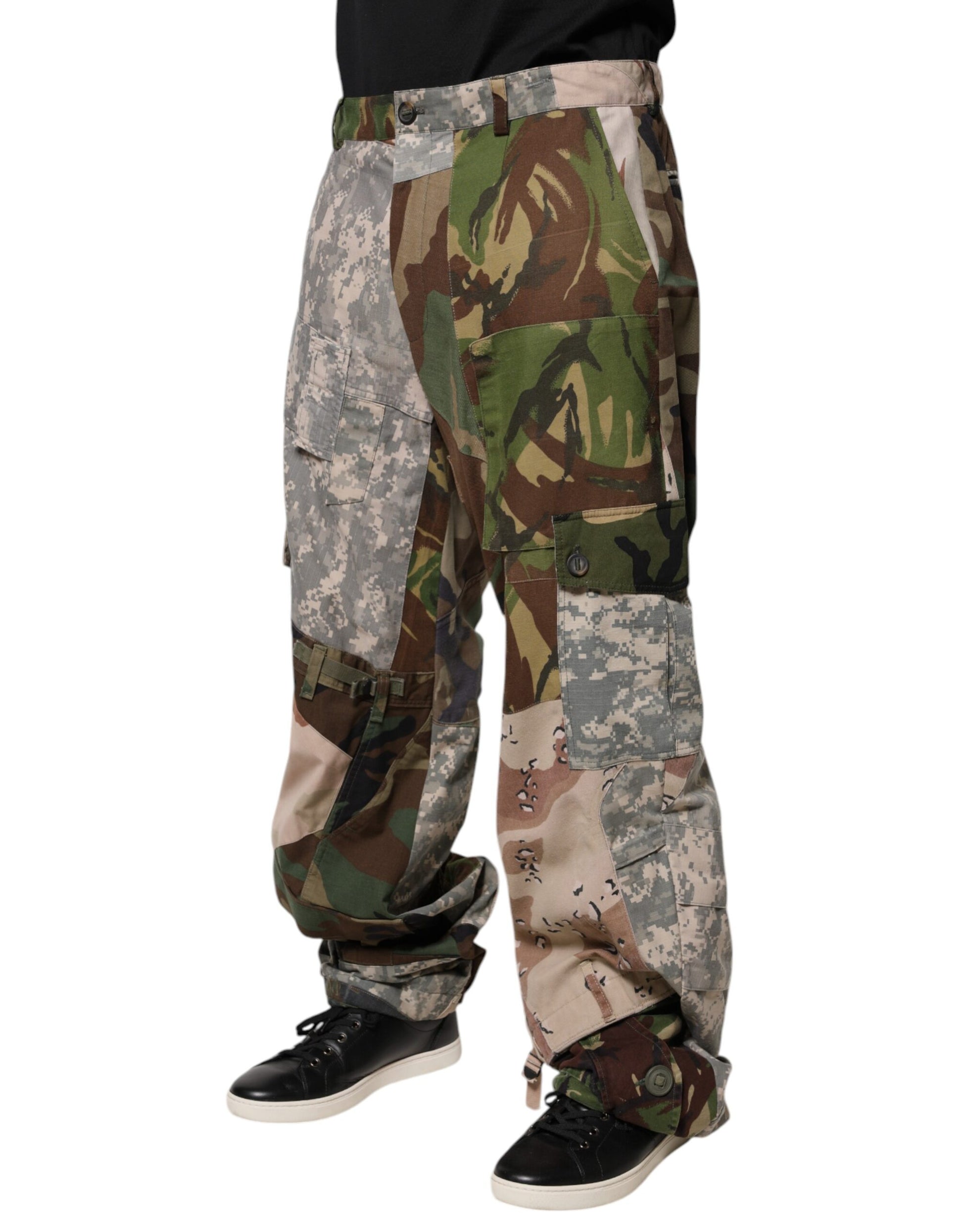Dolce & Gabbana Multicolor Patchwork Camouflage Cargo Pants Dolce & Gabbana