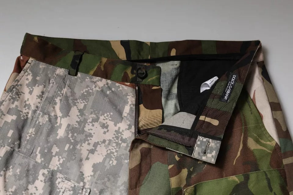 Dolce & Gabbana Multicolor Patchwork Camouflage Cargo Pants Dolce & Gabbana