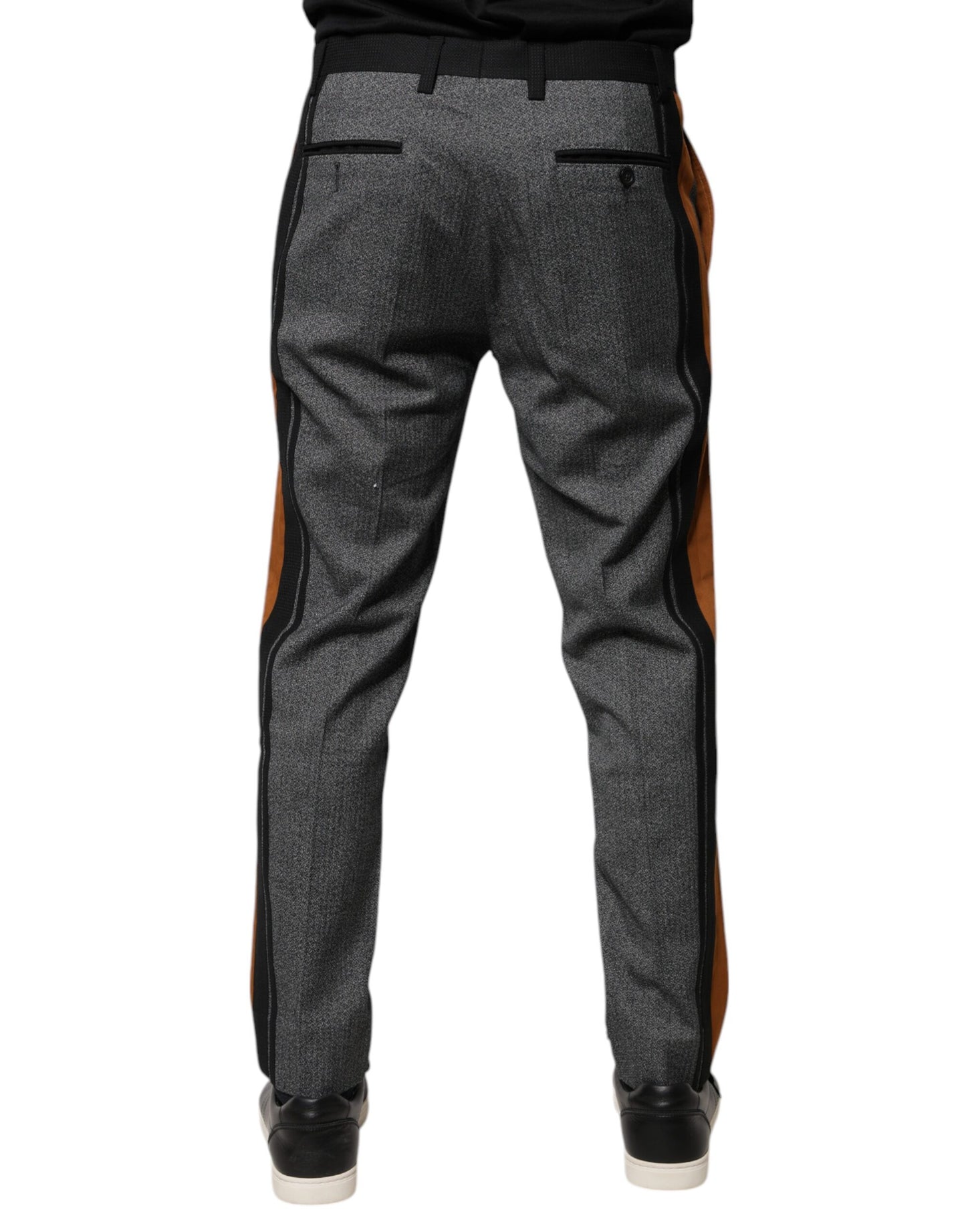 Dolce & Gabbana Multicolor Cotton Tapered Dress Formal Pants Dolce & Gabbana