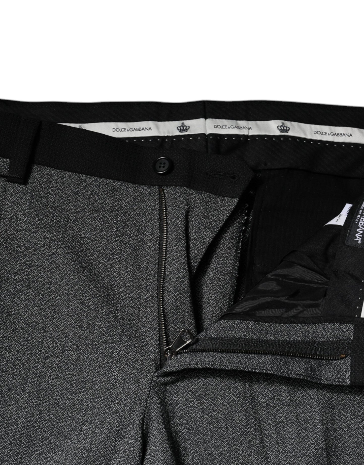 Dolce & Gabbana Multicolor Cotton Tapered Dress Formal Pants Dolce & Gabbana