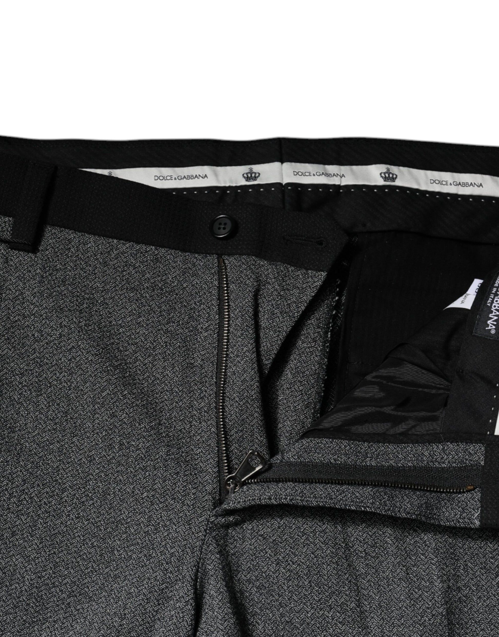 Dolce & Gabbana Multicolor Cotton Tapered Dress Formal Pants Dolce & Gabbana
