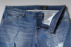 Dolce & Gabbana Blue Cotton Stretch Tattered Skinny Denim Jeans - Eljoys Fashion 