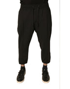 Dolce & Gabbana Black Wool Jogger Jogging Pants - Eljoys Fashion 