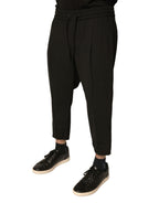 Dolce & Gabbana Black Wool Jogger Jogging Pants - Eljoys Fashion 