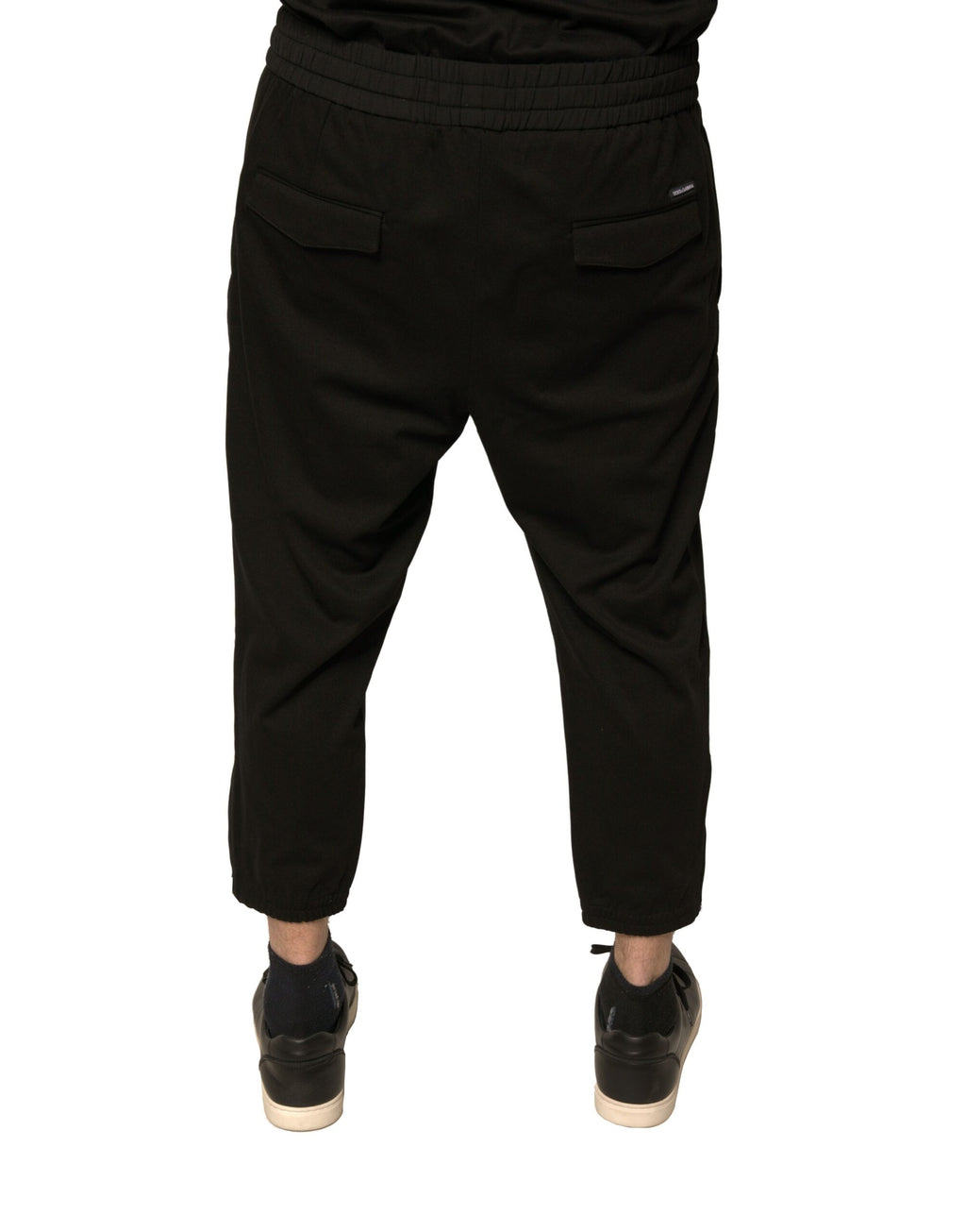 Dolce & Gabbana Black Wool Jogger Jogging Pants - Eljoys Fashion 
