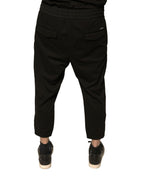 Dolce & Gabbana Black Wool Jogger Jogging Pants - Eljoys Fashion 