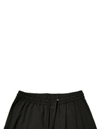 Dolce & Gabbana Black Wool Jogger Jogging Pants - Eljoys Fashion 