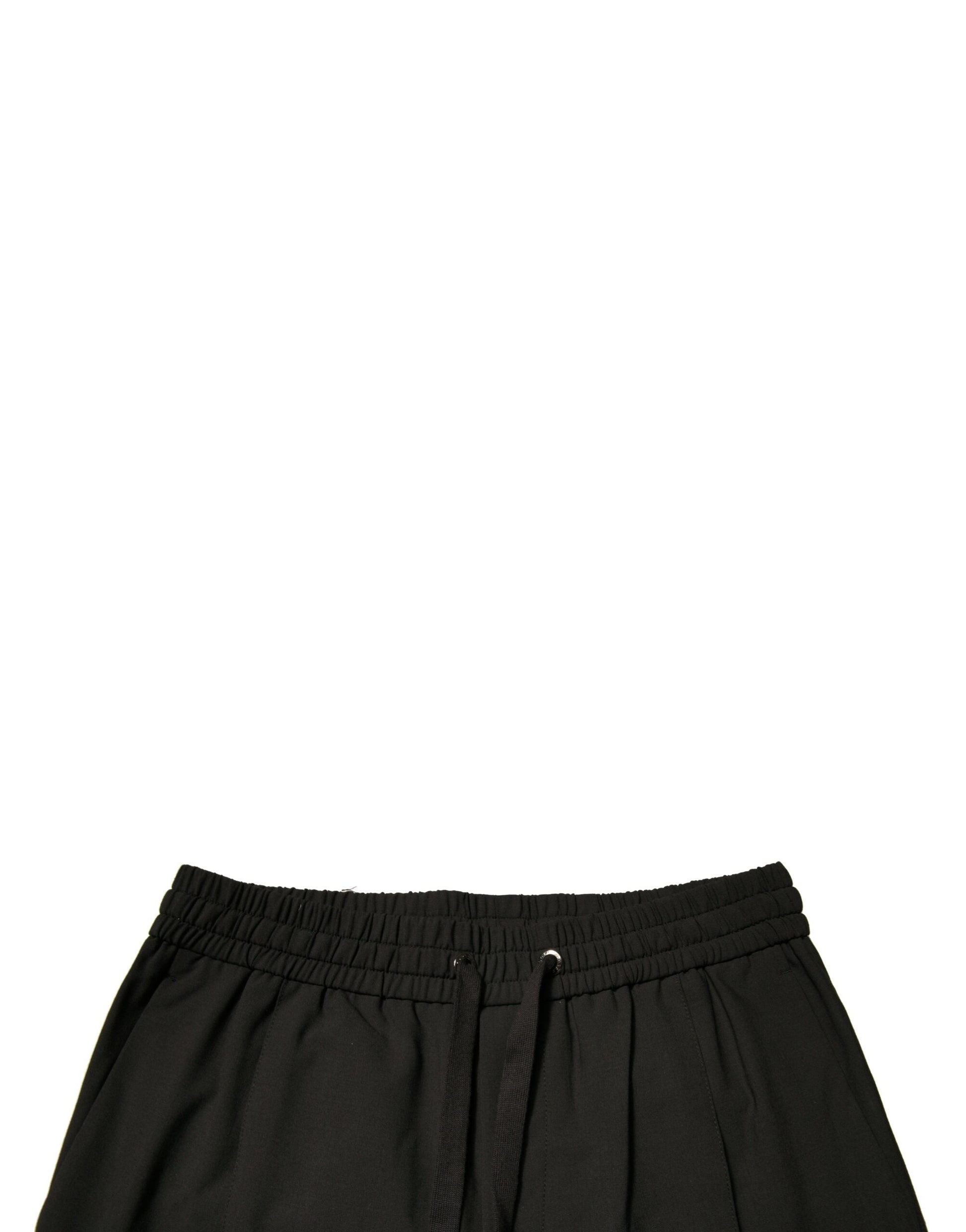Dolce & Gabbana Black Wool Jogger Jogging Pants Dolce & Gabbana