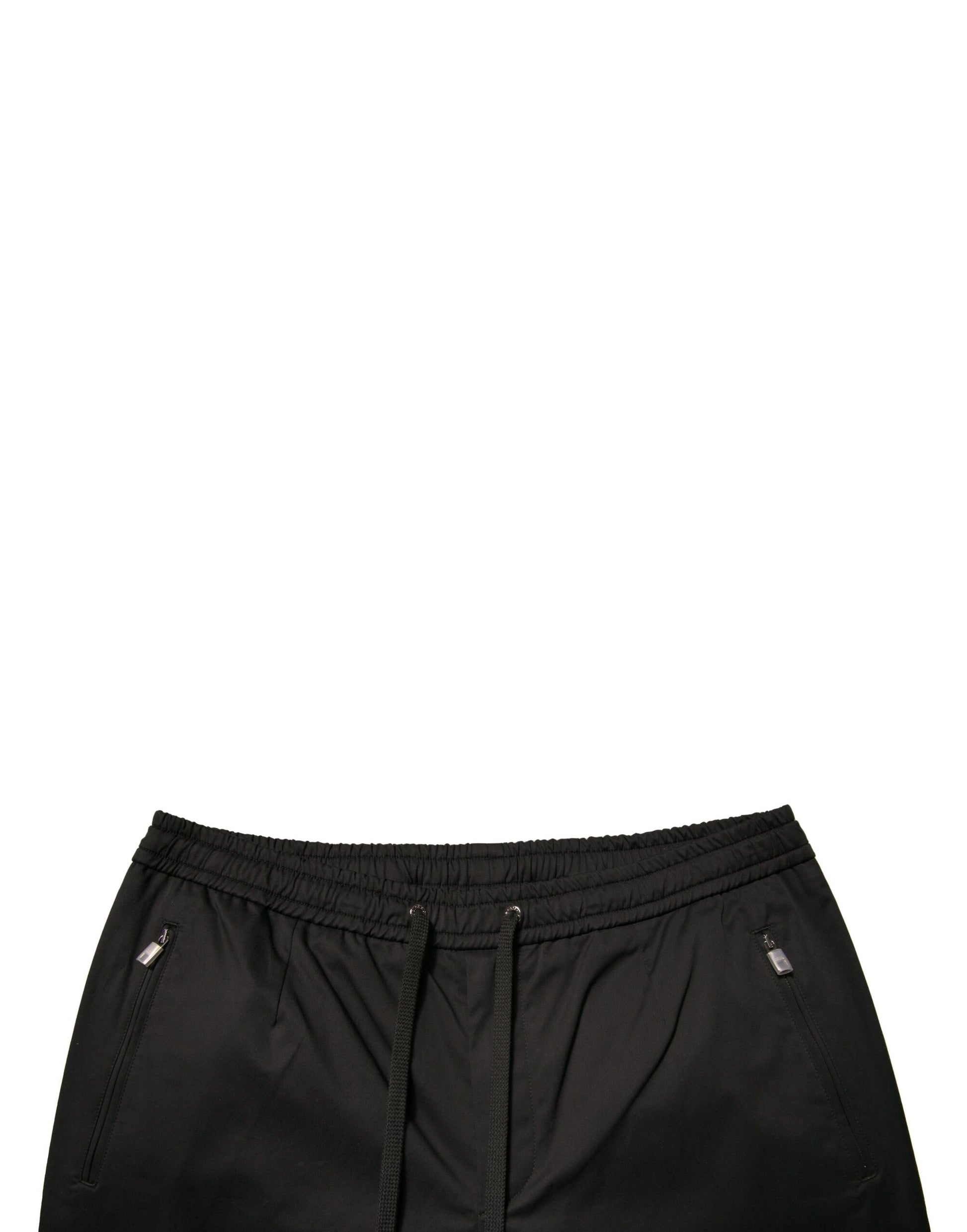 Dolce & Gabbana Black Cotton Stretch Jogger Sweatpants Pants Dolce & Gabbana