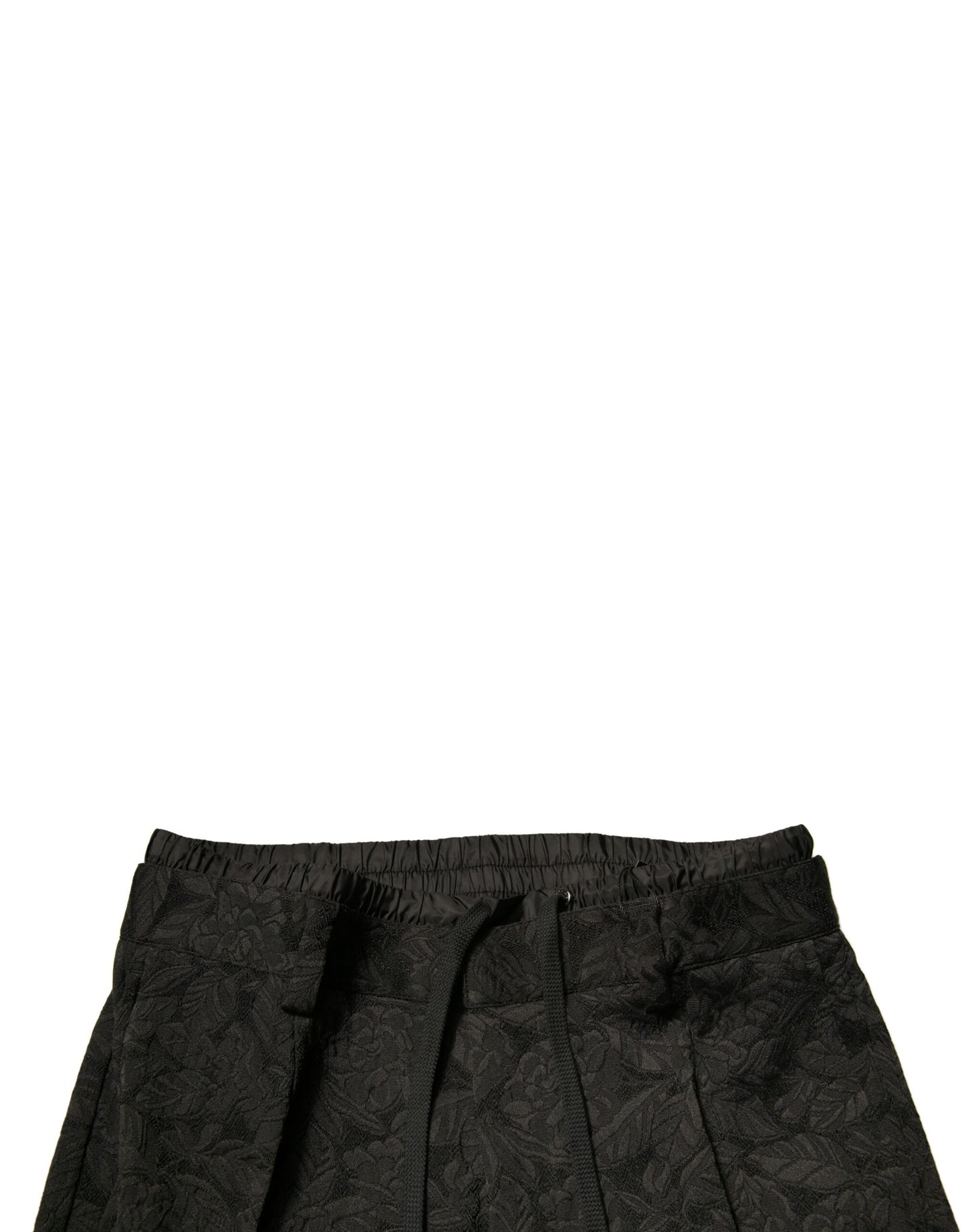 Dolce & Gabbana Black Brocade Polyester Skinny Men Dress Pants Dolce & Gabbana
