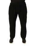 Dolce & Gabbana Black Wool Knitted Skinny Pants - Eljoys Fashion 