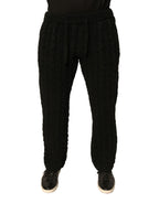 Dolce & Gabbana Black Wool Knitted Skinny Pants - Eljoys Fashion 