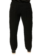 Dolce & Gabbana Black Wool Knitted Skinny Pants - Eljoys Fashion 