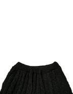 Dolce & Gabbana Black Wool Knitted Skinny Pants - Eljoys Fashion 