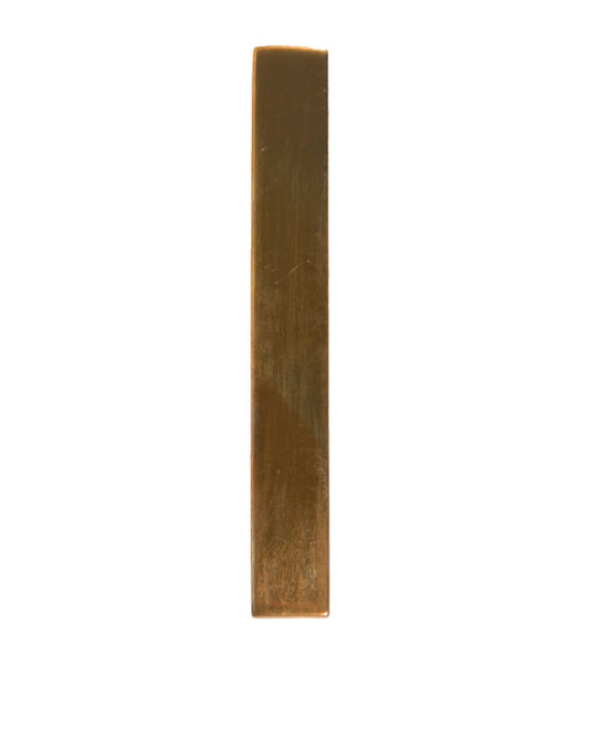 Dolce & Gabbana Gold Tone Brass Logo Branded Tie Clip Bar Dolce & Gabbana