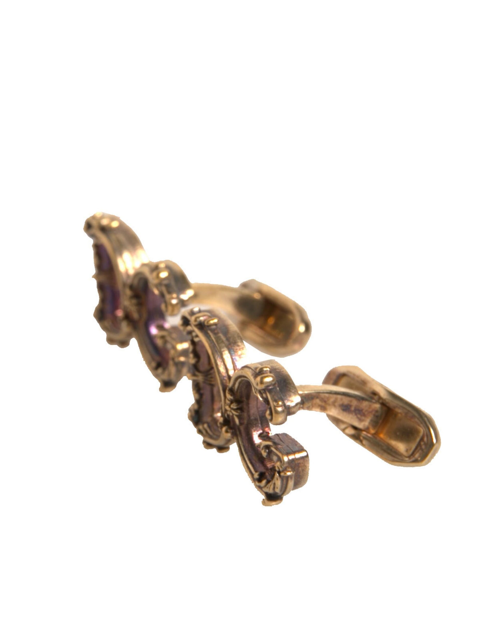 Dolce & Gabbana Gold Tone 925 Sterling Silver DG Logo Cufflink Dolce & Gabbana