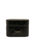 Dolce & Gabbana Black Leather Metal Logo Plaque Holder Airpods Case - Eljoys Fashion 