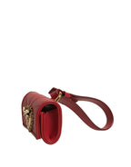 Dolce & Gabbana Black Leather Devotion Heart Strap Airpod Case - Eljoys Fashion 