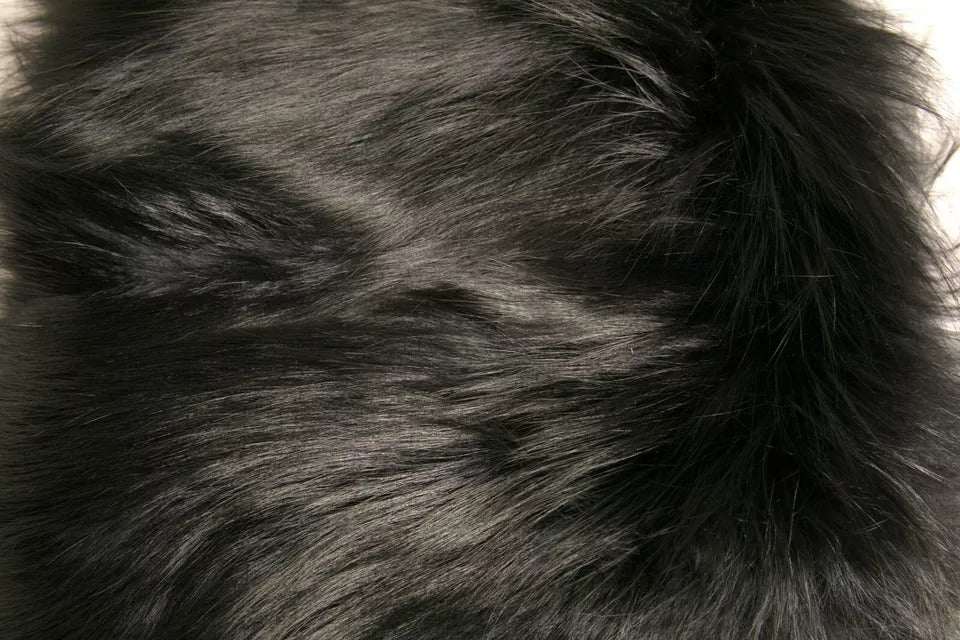 Dolce & Gabbana Black Fur Shoulder Collar Wrap Shawl Scarf - Eljoys Fashion 