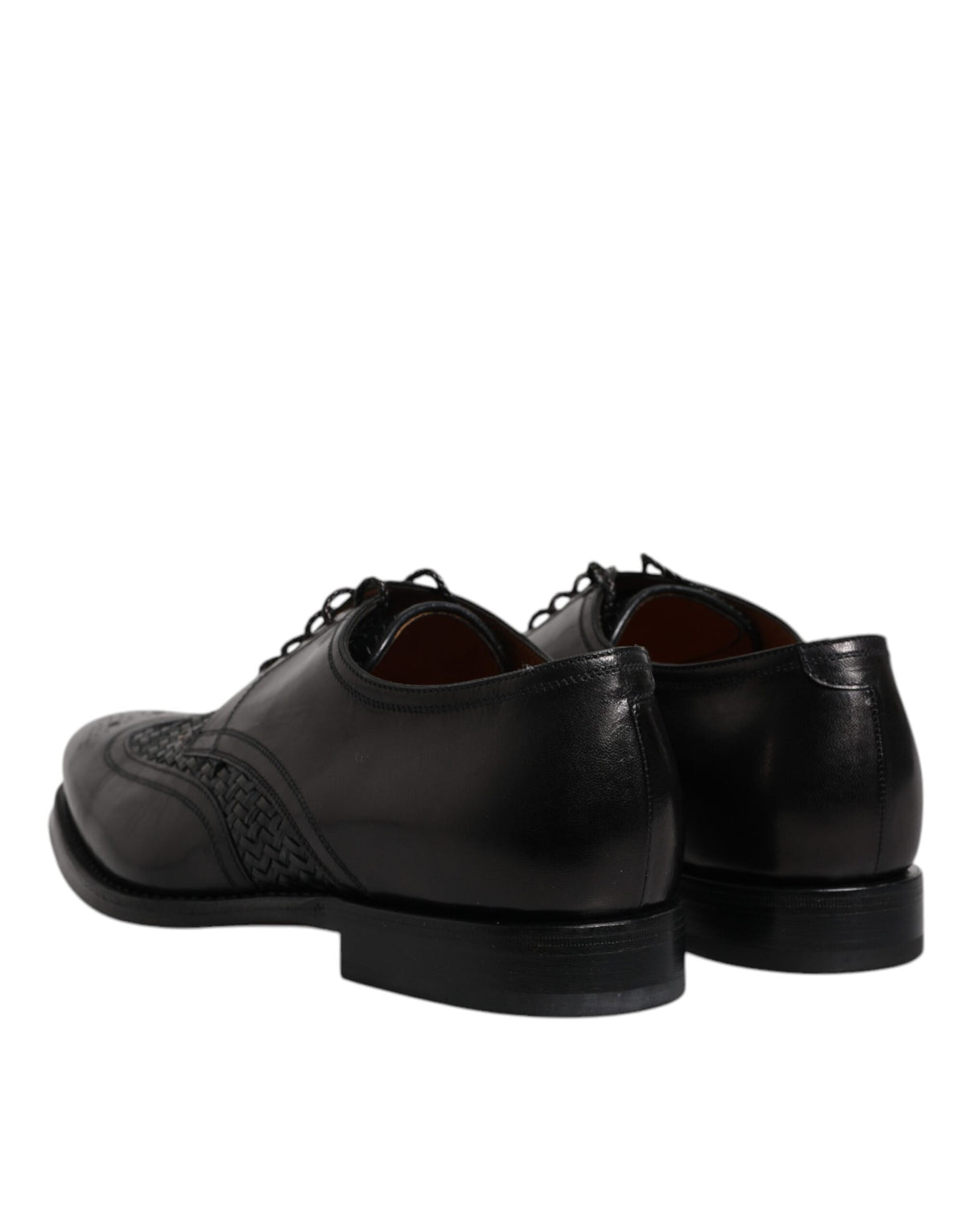 Dolce & Gabbana Black Leather Derby Wingtip Lace Up Formal Dress Shoes - Eljoys Fashion 