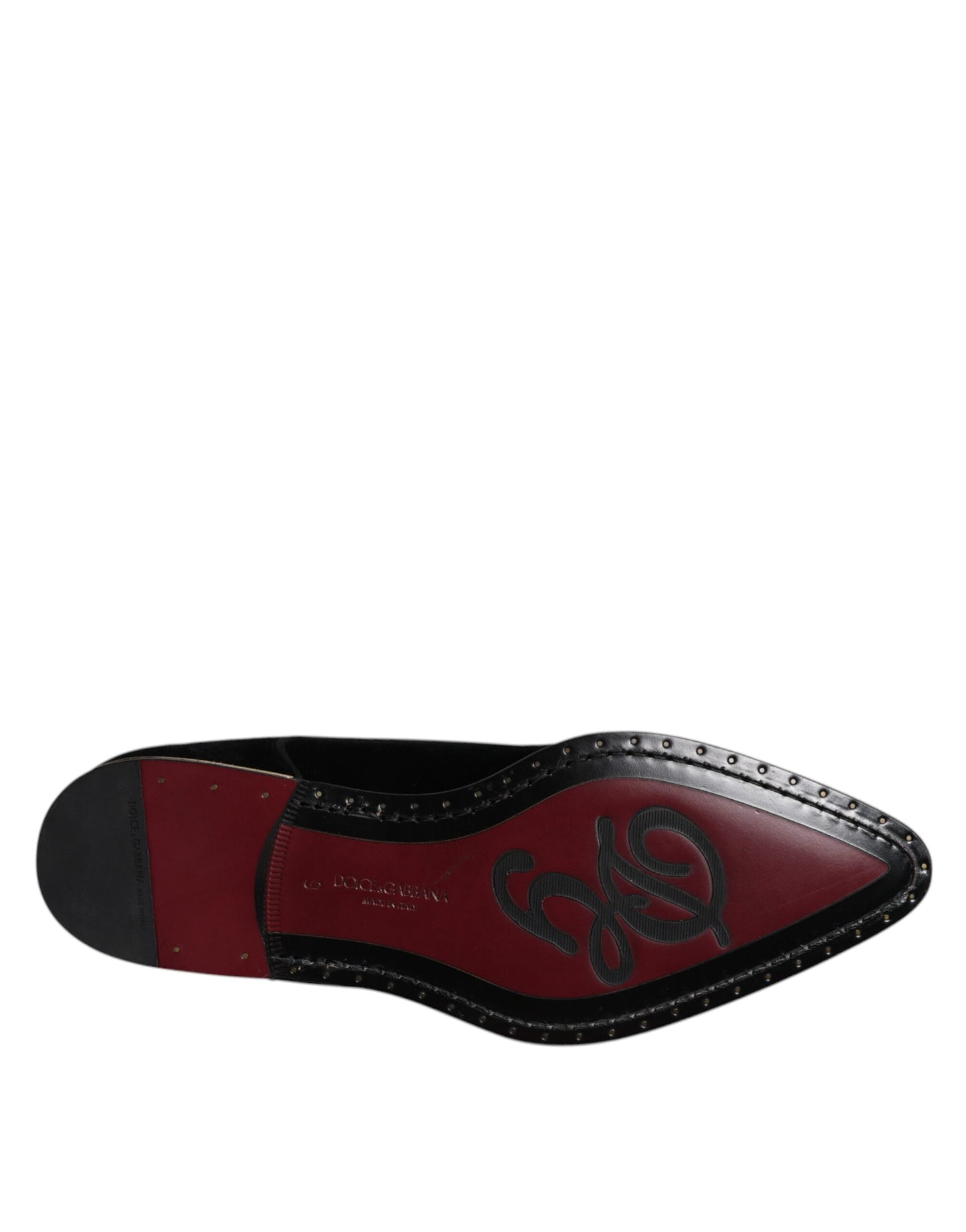 Dolce & Gabbana Black Velvet Cotton Lace Up Derby Shoes Dolce & Gabbana