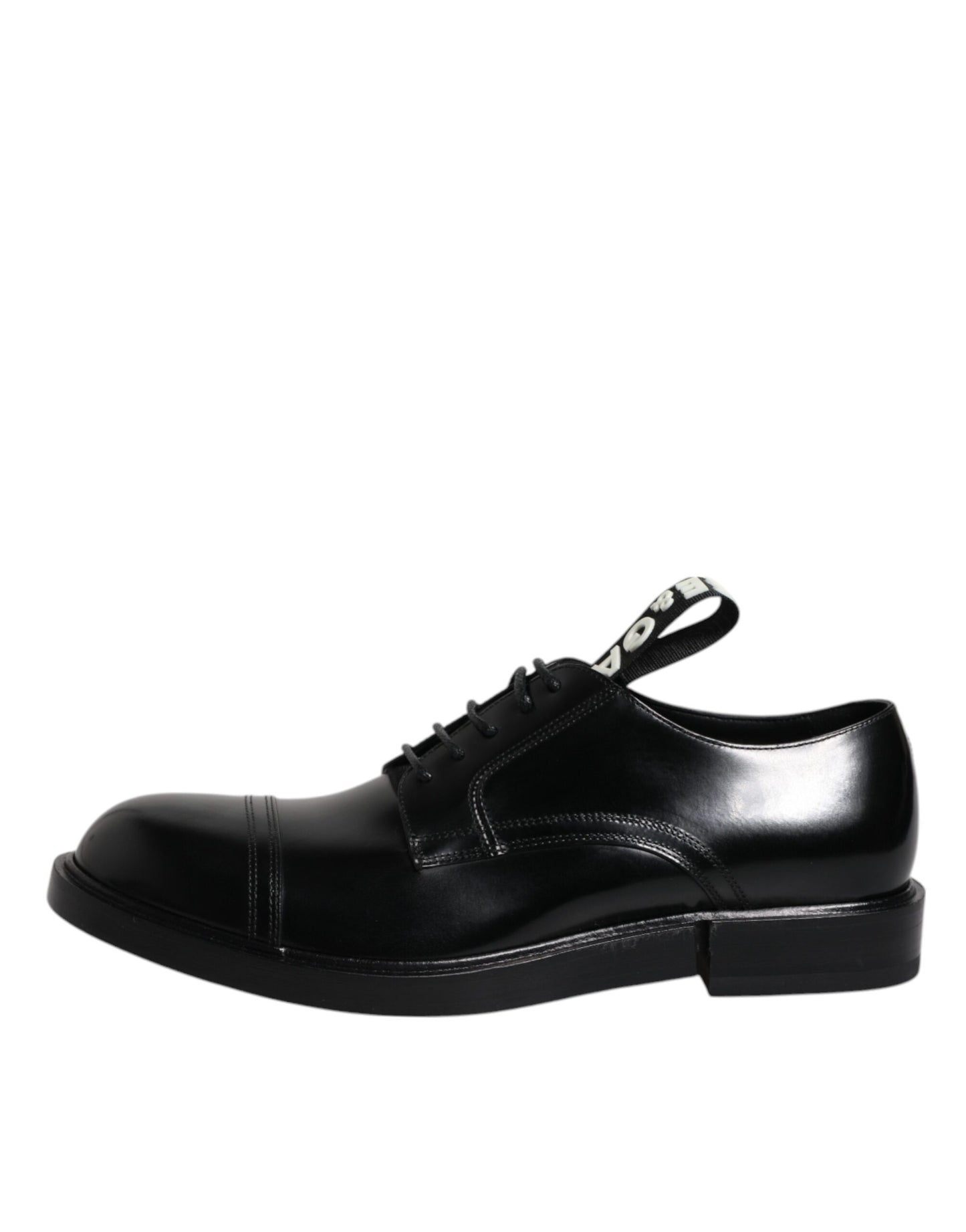 Dolce & Gabbana Black Patent Leather Derby Lace Up Formal Dress Shoes Dolce & Gabbana