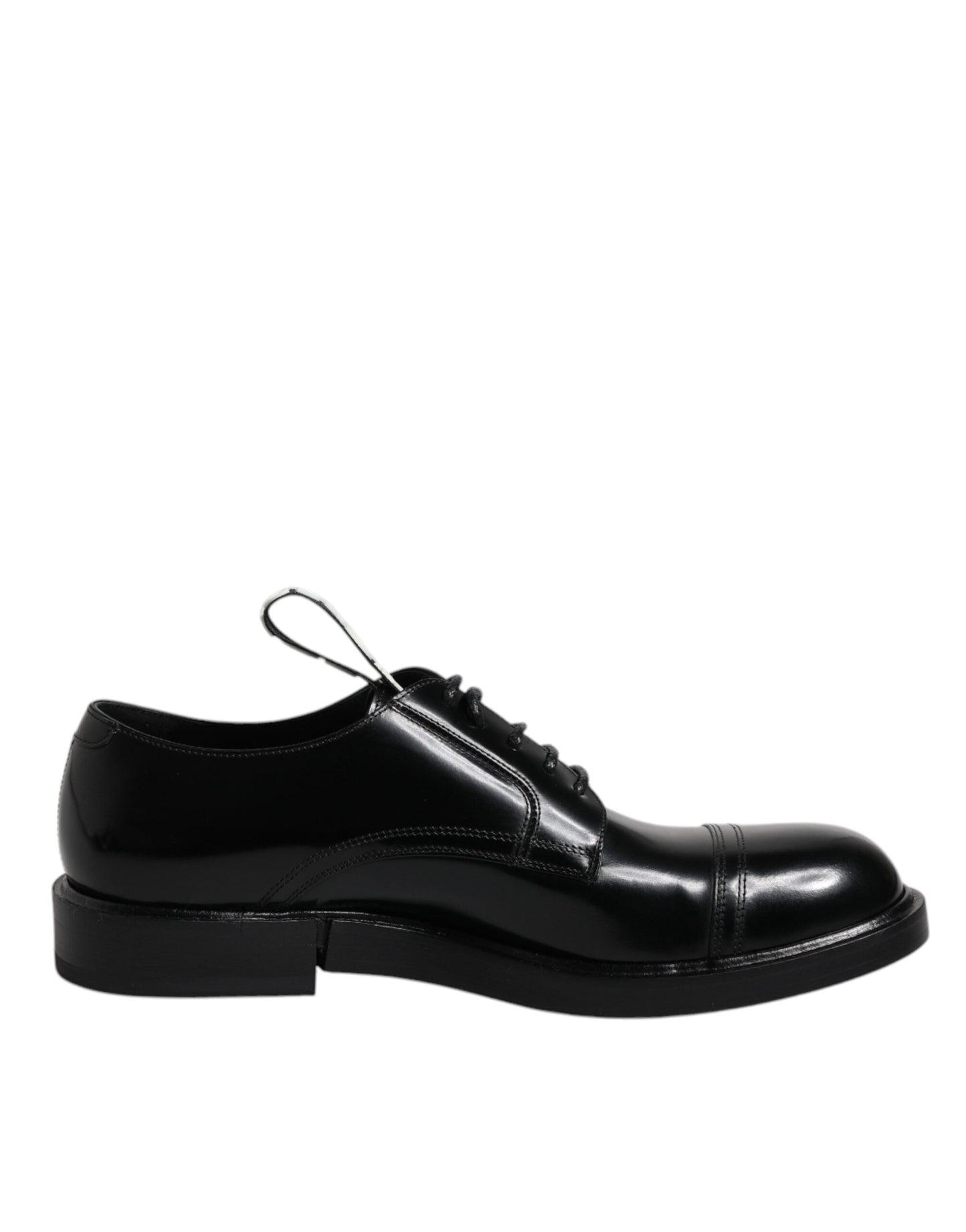 Dolce & Gabbana Black Patent Leather Derby Lace Up Formal Dress Shoes Dolce & Gabbana
